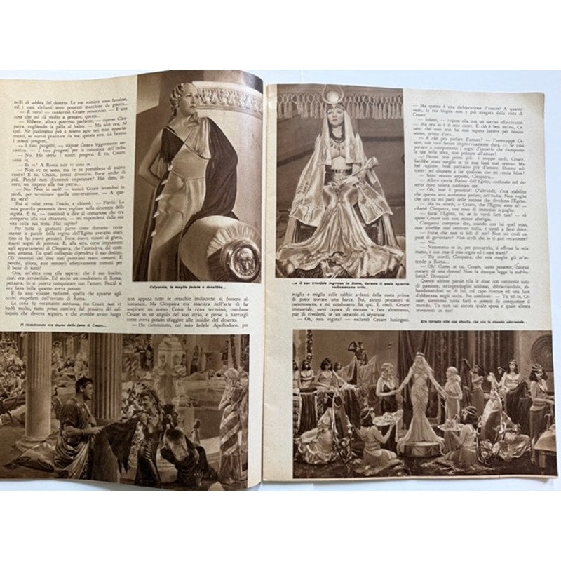 RARE Gorgeous 1934 Swedish Claudette Colbert Cleopatra Magazine Boom Town, Zaza, It Happened One Night, Sign of the Cross, Hollywood