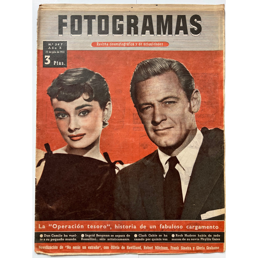 RARE 1955 Spanish William Holden Audrey Hepburn Magazine Sabrina, Breakfast at Tiffany's, Sunset Boulevard, My Fair Lady, Our Town
