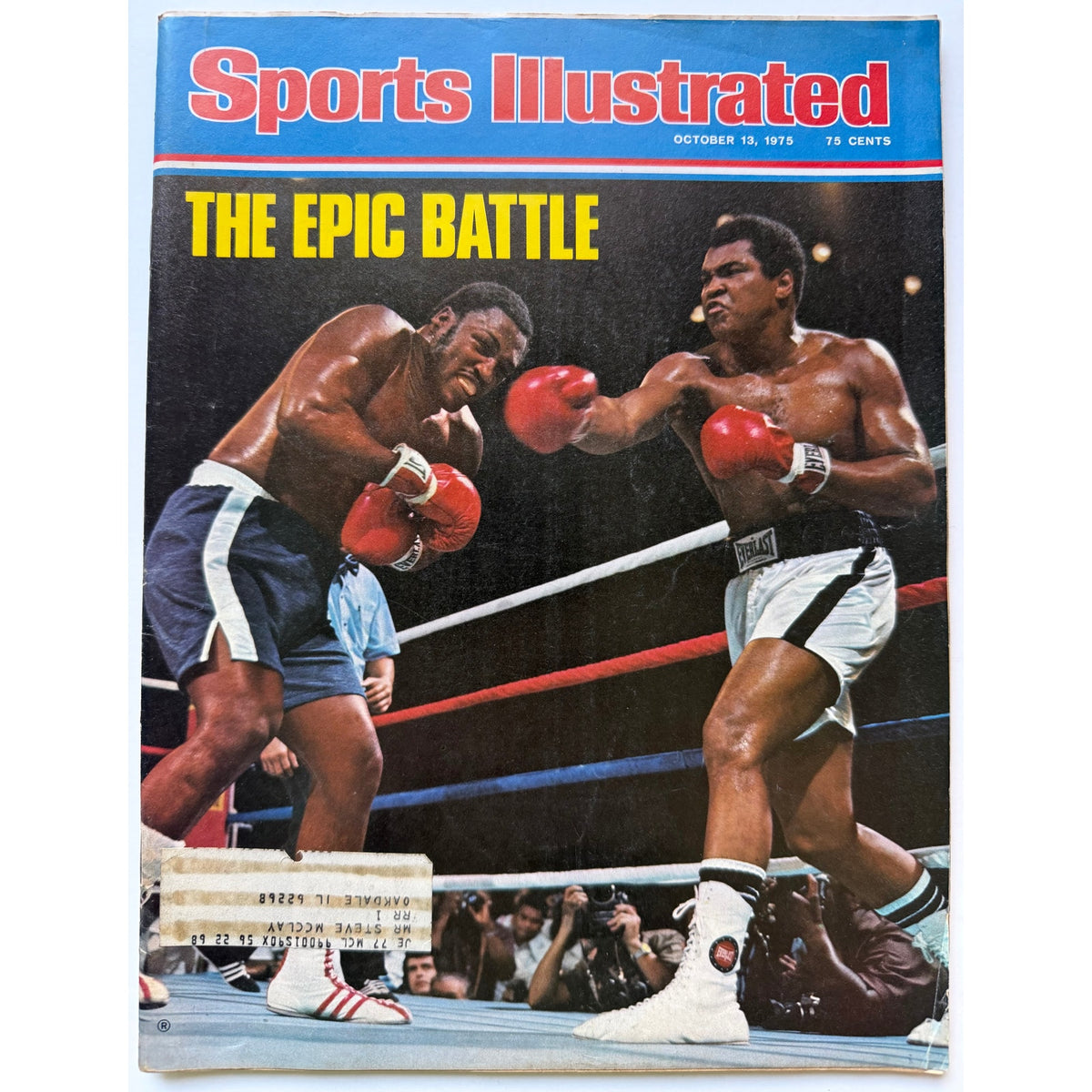 1975 Sports Illustrated Muhammad Ali Magazine Joe Frazier, Heavyweight Champ