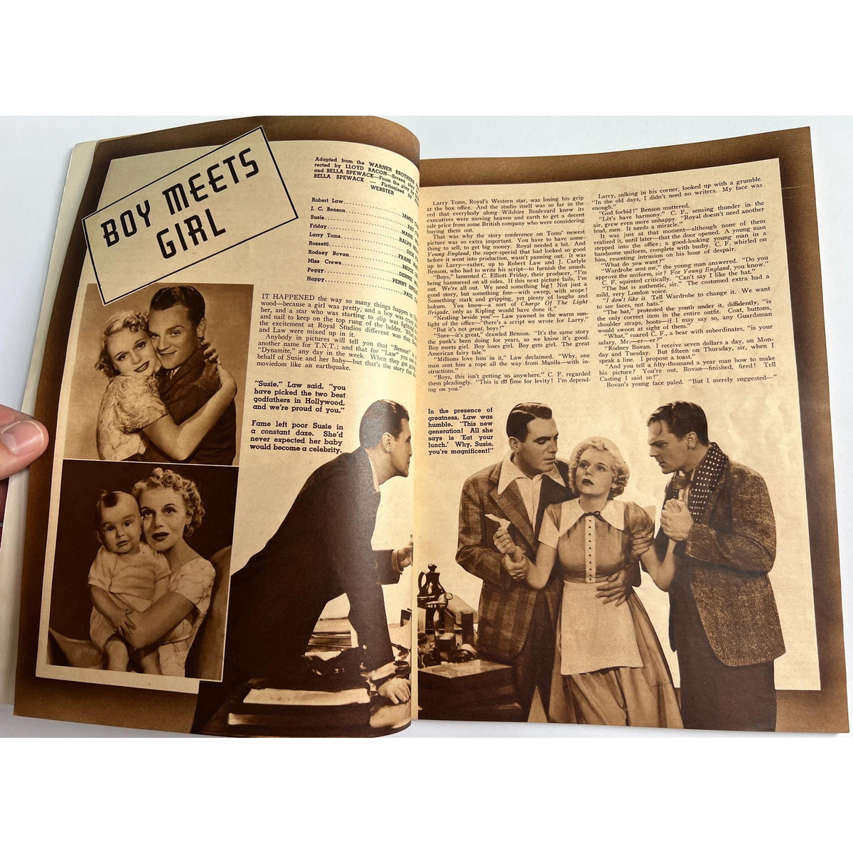 Original Sept 1938 Screen Romances James Cagney Magazine cover. Clark Gable, Hedy Lamarr, Edward G. Robinson, Jean Harlow Ty Power Hollywood