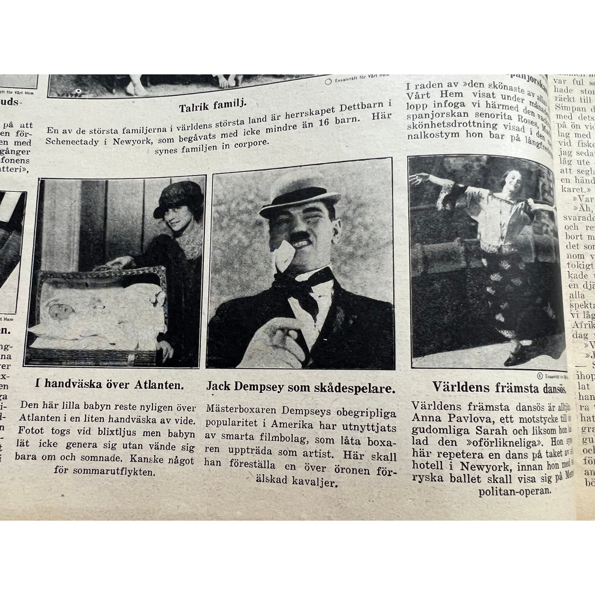 RARE Oversized Swedish 1924 Douglas Fairbanks Magazine Thief of Bagdad, Hollywood, Three Musketeers