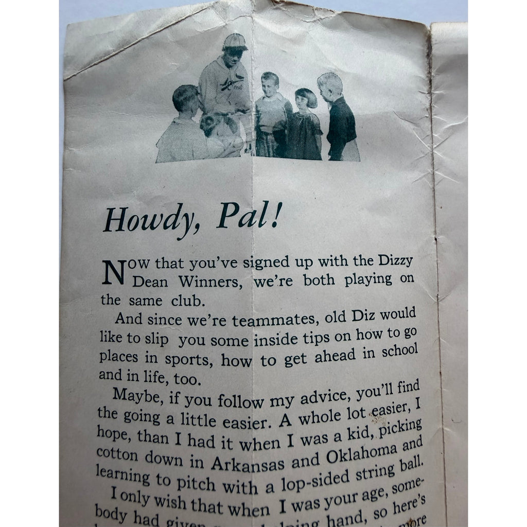 1935 Grape Nuts Dizzy Dean Booklet St. Louis Cardinals Win with Dizzy Gashouse Gang, HOF, World Series Champion, Dean Brothers