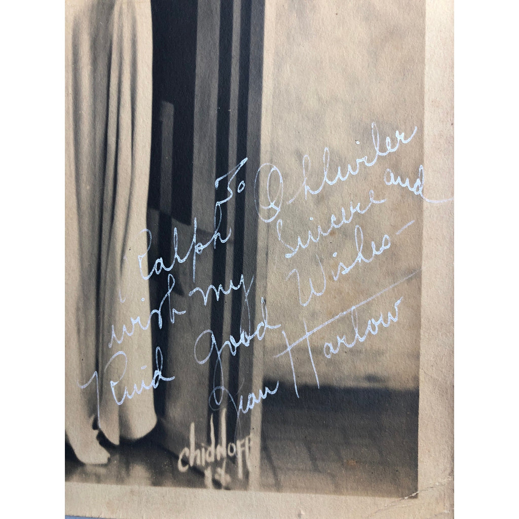 Exquisite Authentic Jean Harlow Signed Autographed 8x10 Photo, Mama Jean, Platinum Blonde, Dinner at Eight, Public Enemy, Hollywood