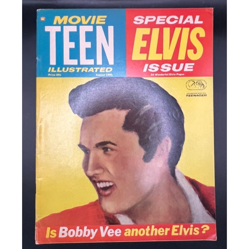 RARE 1961 Elvis Presley Magazine Movie Teen Illustrated Graceland, The King, TCB, Rockabilly, Jailhouse Rock, Hound Dog, Vintage Elvis