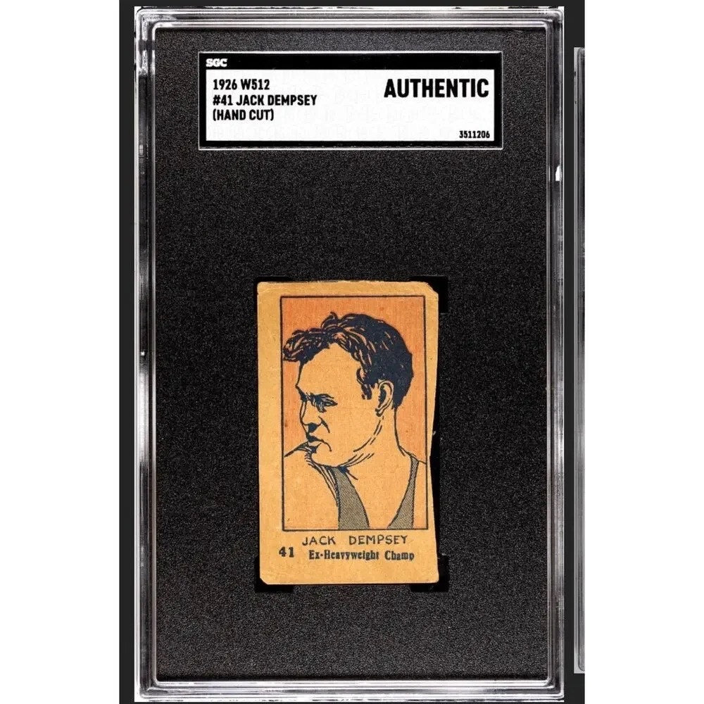 RARE 1926 W512 Jack Dempsey SGC Tobacco Card #41 Boxing Champ Manassa Mauler