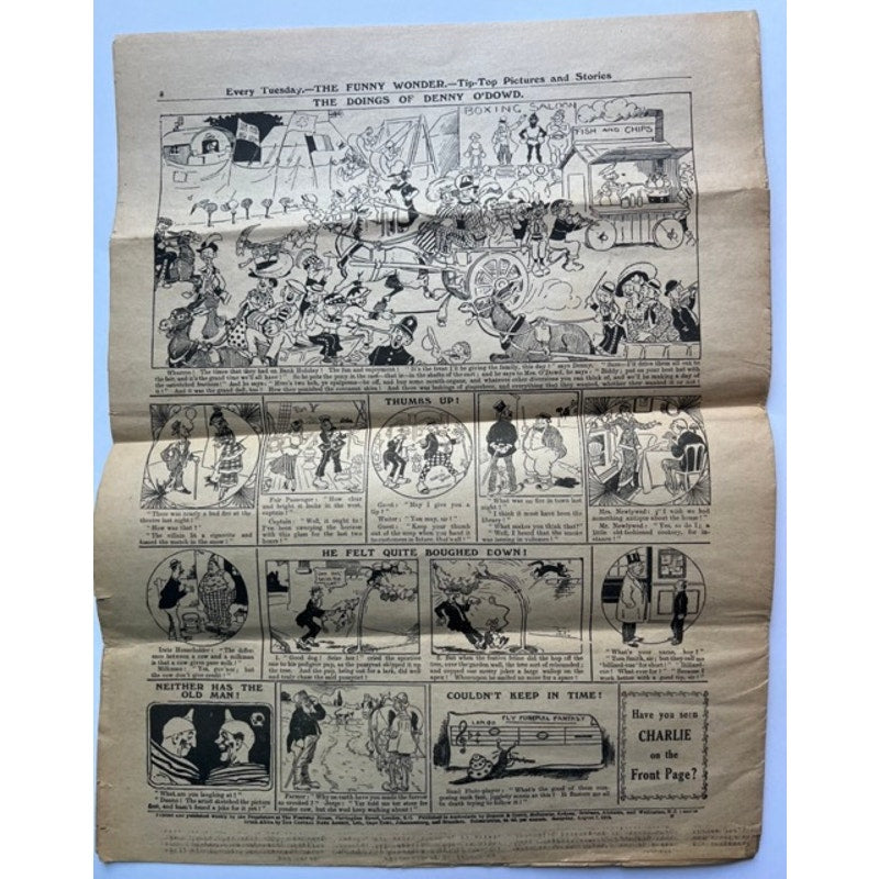 1915 Australian Charlie Chaplin Comics Newspaper Charles Chaplin Funny Wonder, Scream of the Earth, Essanay, The Kid, Gold Rush, City Lights