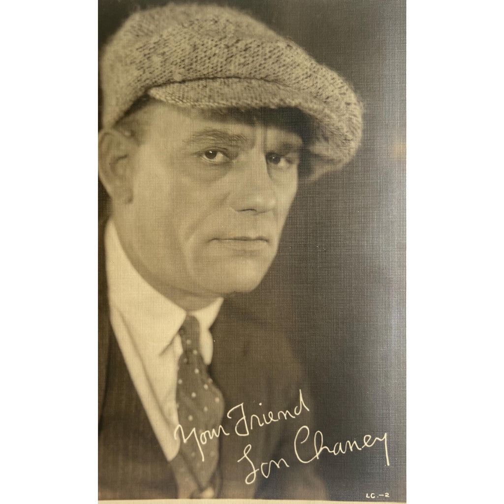 Original 1926 Lon Chaney Double Weight Linen Photo from The Blackbird, Phantom of the Opera, Hunchback of Notre Dame