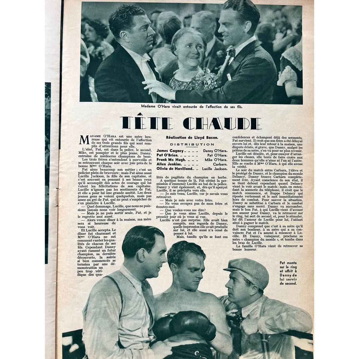 RARE 1936 French Joan Crawford Magazine Cine Miroir Grand Hotel, Berserk, Hollywood, Sadie McKee, Coke, Baby Jane