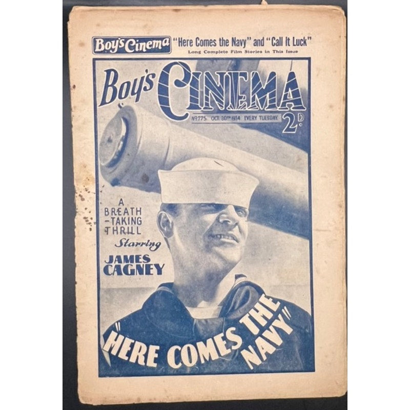 1934 Boys Cinema James Cagney Magazine Here Comes the Navy, Yankee Doodle Dandy, Angels with Dirty Faces, Public Enemy, Hollywood