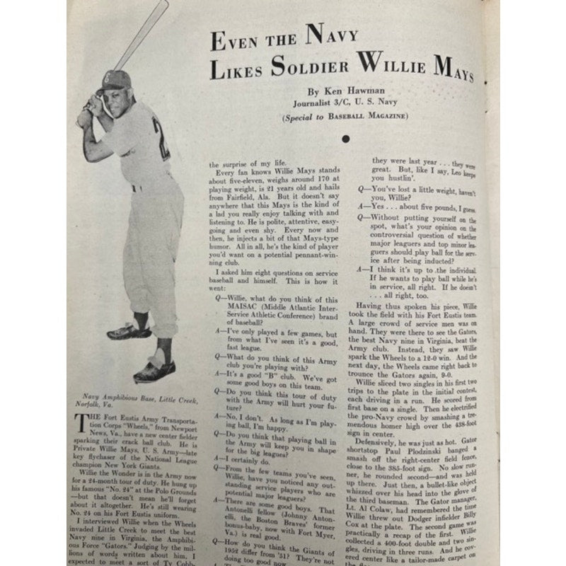 1952 Baseball Babe Ruth Magazine Bambino Sultan Swat, Willie Mays, Jackie Robinson, Satchel Paige, MLB, New York Yankees, Dodgers