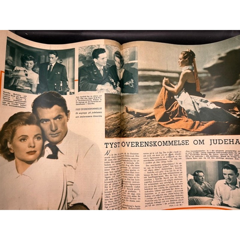 RARE 1948 Swedish Errol Flynn Magazine Robin Hood, Don Juan Prince Pauper