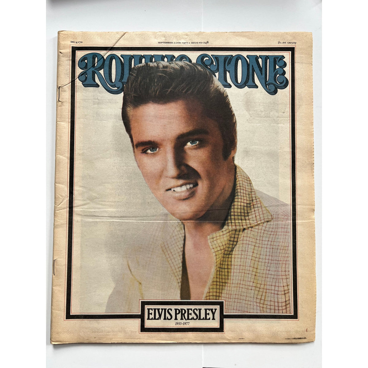 1977 Rolling Stone Elvis Presley Magazine Memorial Graceland, TCB, The King, Rockabilly, Jailhouse Rock, King Creole, Suspicious Minds