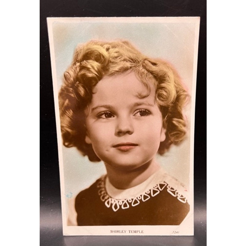 Rare 1930's UK Color Tint Shirley Temple Unused Postcard RPPC Heidi, Hollywood, The Little Princess, The Little Colonel, Curly Top