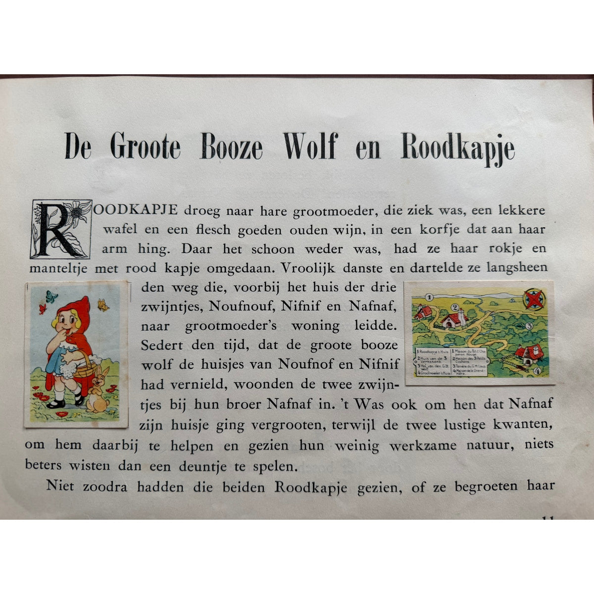 Complete 1930s De Beukelaer Disney Card Album Three Little Pigs & The Big Bad Wolf, Little Red Riding Hood, 100 Cards, Silly Symphony