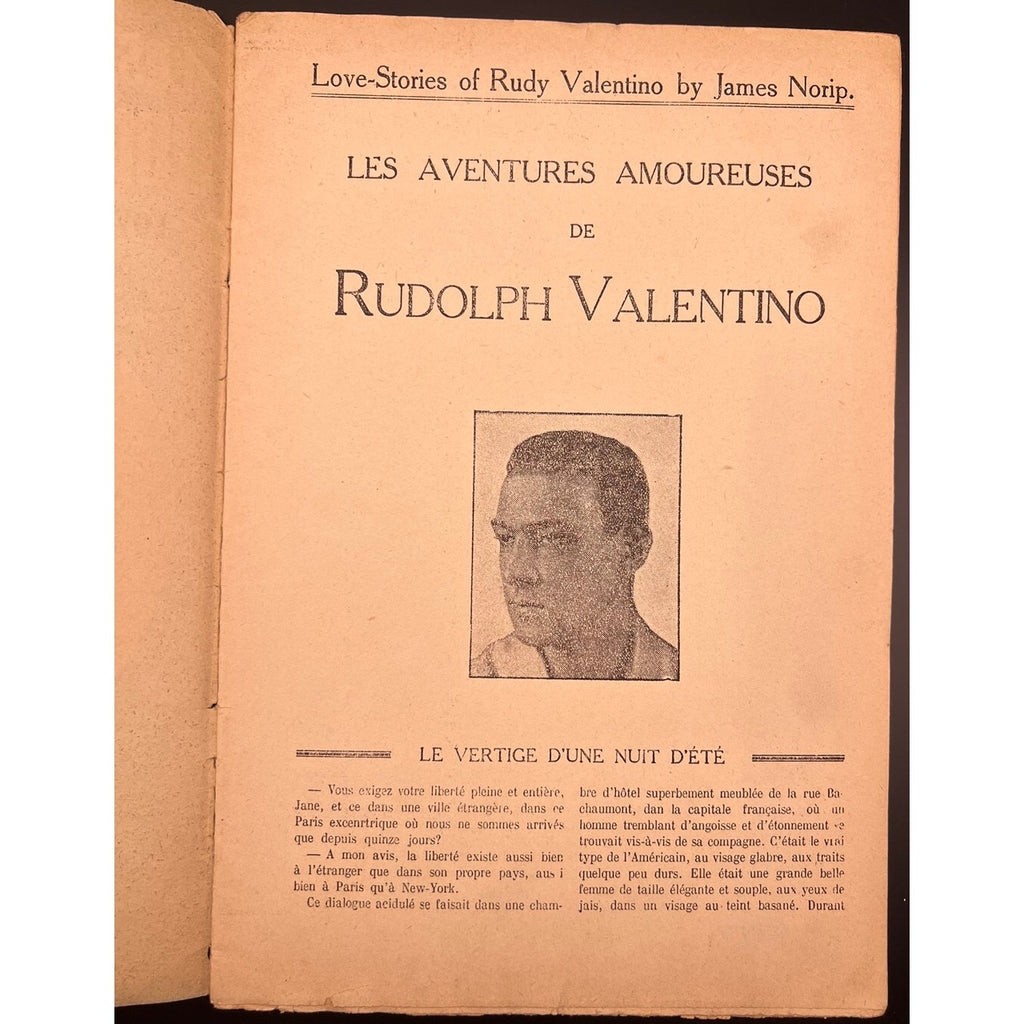 Rare 1926 French The Love Adventures of Rudolph Valentino Magazine Hollywood The Sheik Latin Lover Blood and Sand Silent Film