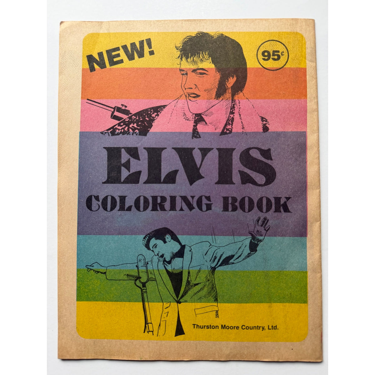 Scare 1978 Elvis Presley Coloring Book Thurston Moore Graceland, The King, TCB, King Creole, Jailhouse Rock, Suspicious Minds, Rockabilly