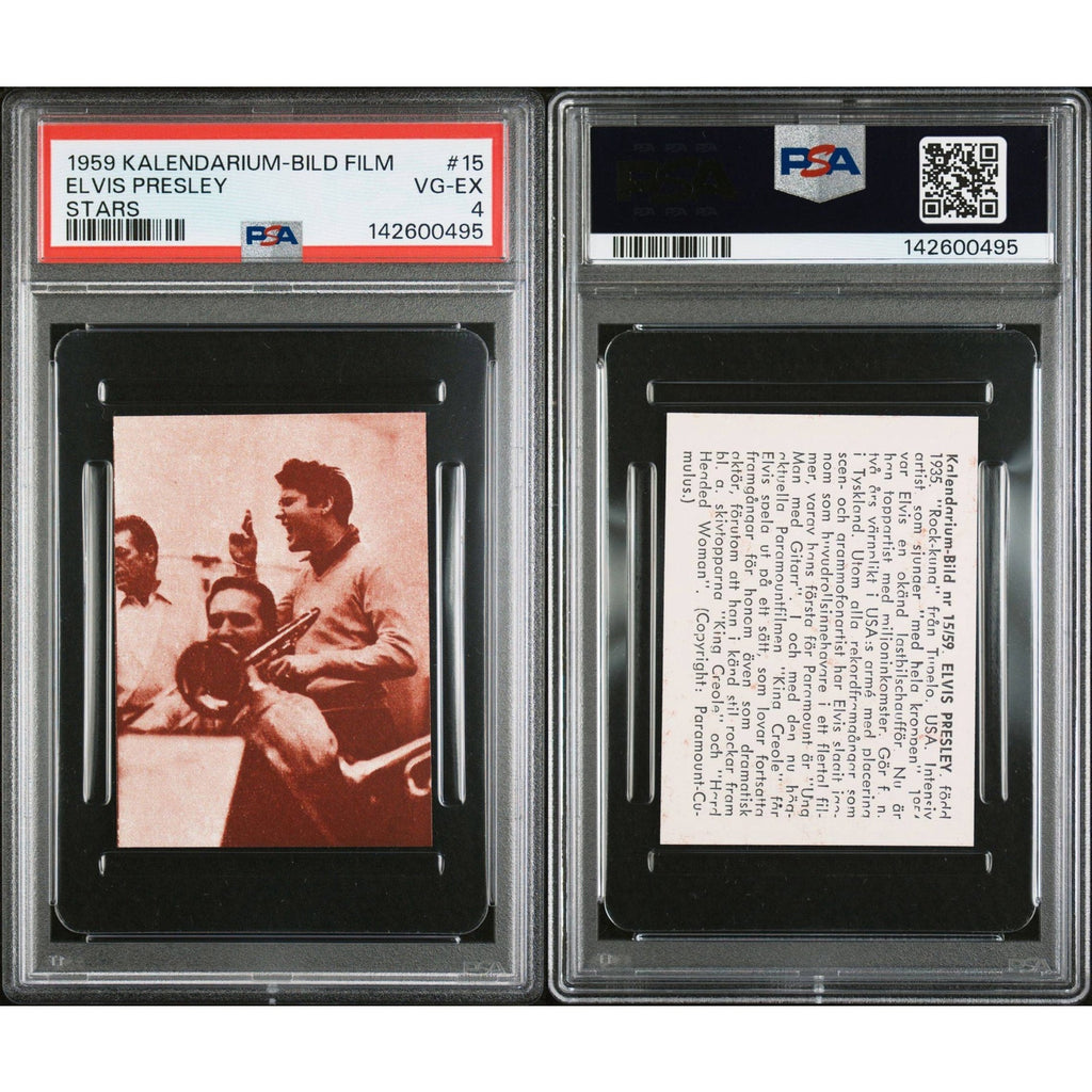 1959 Kalendarium Bild Elvis Presley PSA 4 Only 7 Graded King TCB Elvis Card, Graceland, Jailhouse Rock, King Creole, Loving You