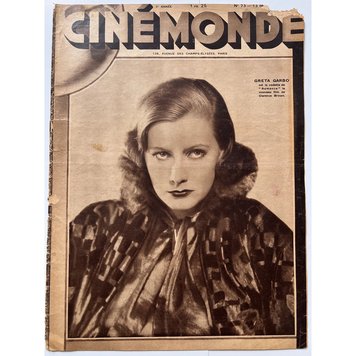 RARE 1929 French Greta Garbo Magazine Cinemonde Ninotchka Grand Hotel, Hollywood, Flesh and the Devil, Queen Christina, Mata Hari