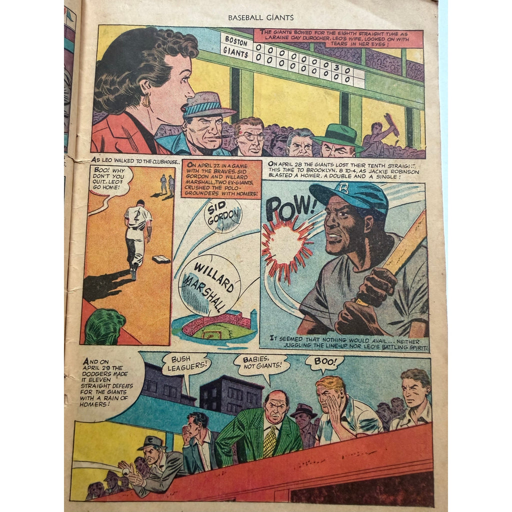 1952 New York Giants Comic Magazine Willie Mays Rookie, Jackie Robinson, Monte Irvin, Leo Durocher, 1951 New York Giants