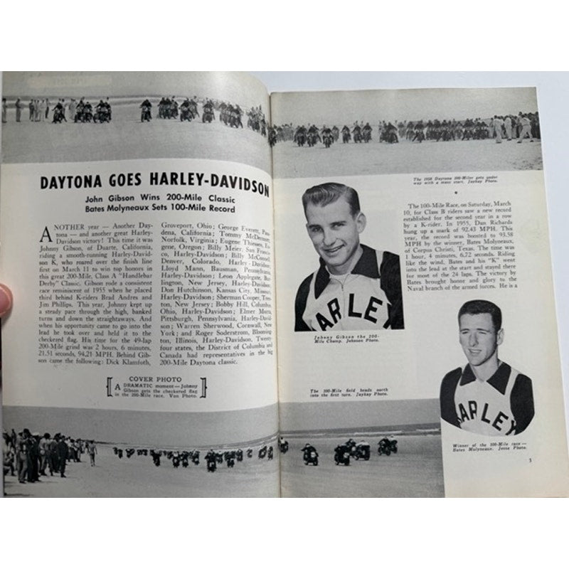 2 Rare 1956 The Enthusiast Motorcycle Magazines Mar & Apr Harley Davidson Cycle