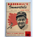RARE 1953 Baseball's Immortals Babe Ruth Booklet Hall of Fame New York Yankees, Bambino, Sultan of Swat, Boston Red Sox, Brooklyn Dodgers