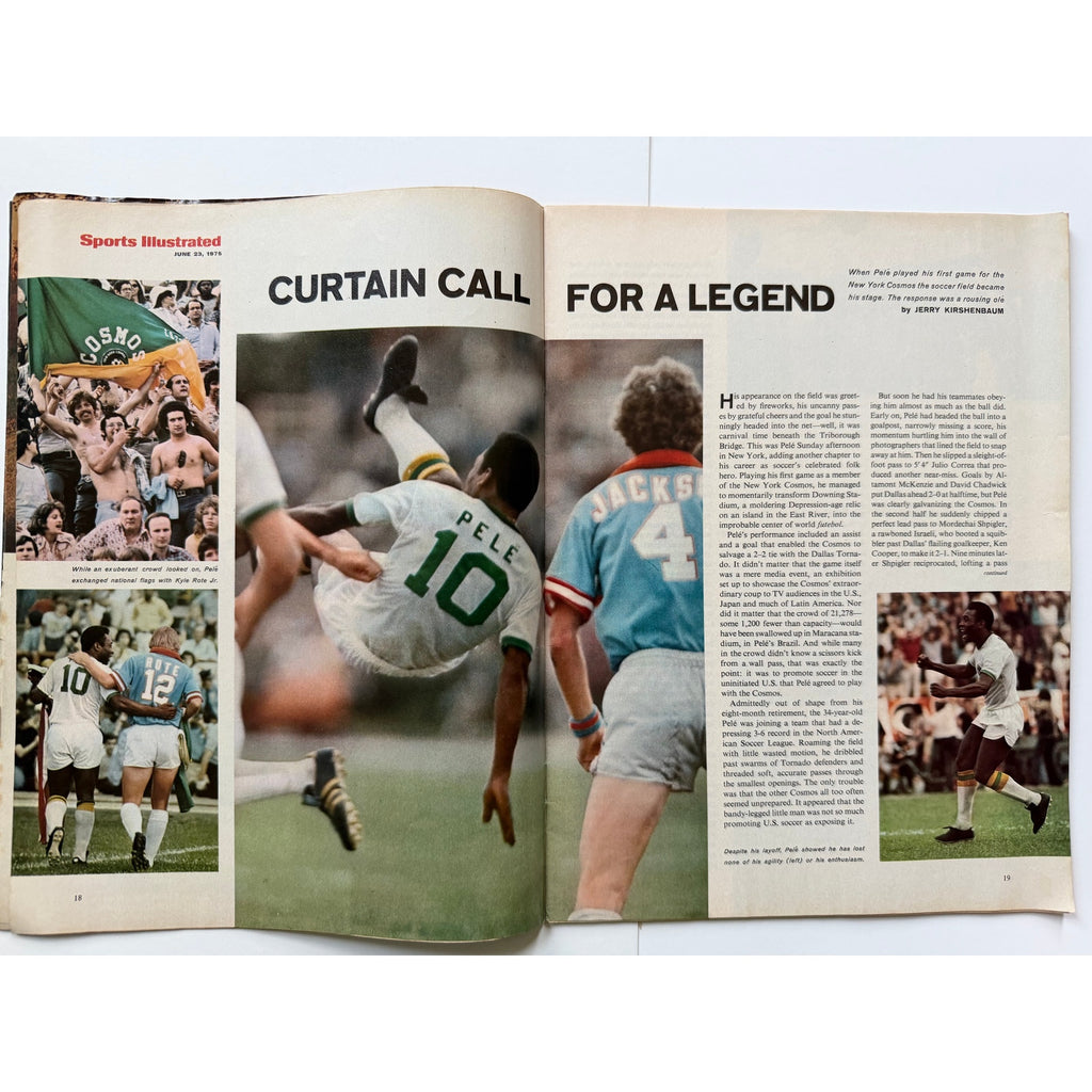 1975 Sports Illustrated Pele 1st Cover Soccer Brazil Footballer FIFA World Cup, Soccer GOAT!