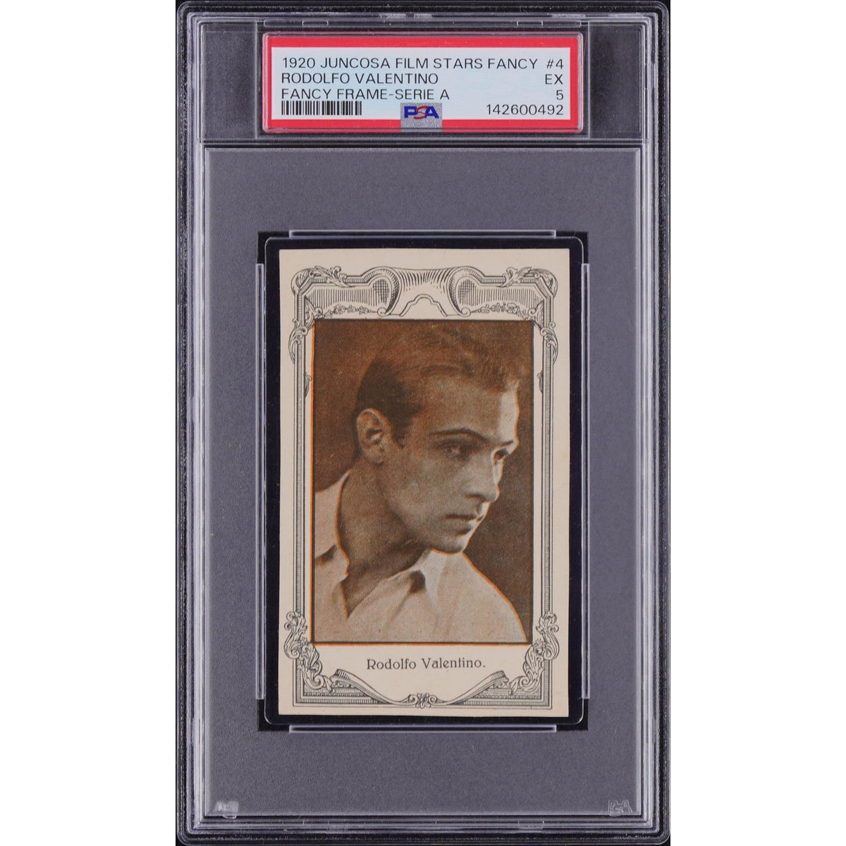 ONLY 1 GRADED Spanish Juncosa 1924 Rudolph Valentino Card PSA 5 The Sheik, Blood and Sand, Four Horsemen of the Apocalypse, Cobra, Eagle