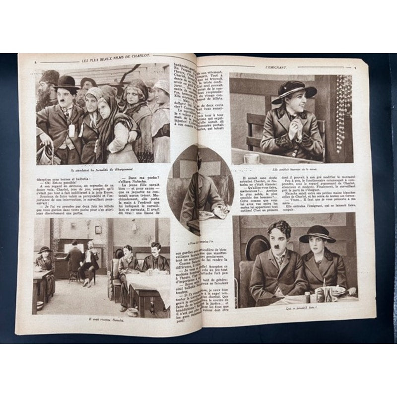RARE 1930 Mon Cine Charlie Chaplin Magazine The Immigrant Charles Chaplin Films, Gold Rush, The Kid, City Lights, Modern Times