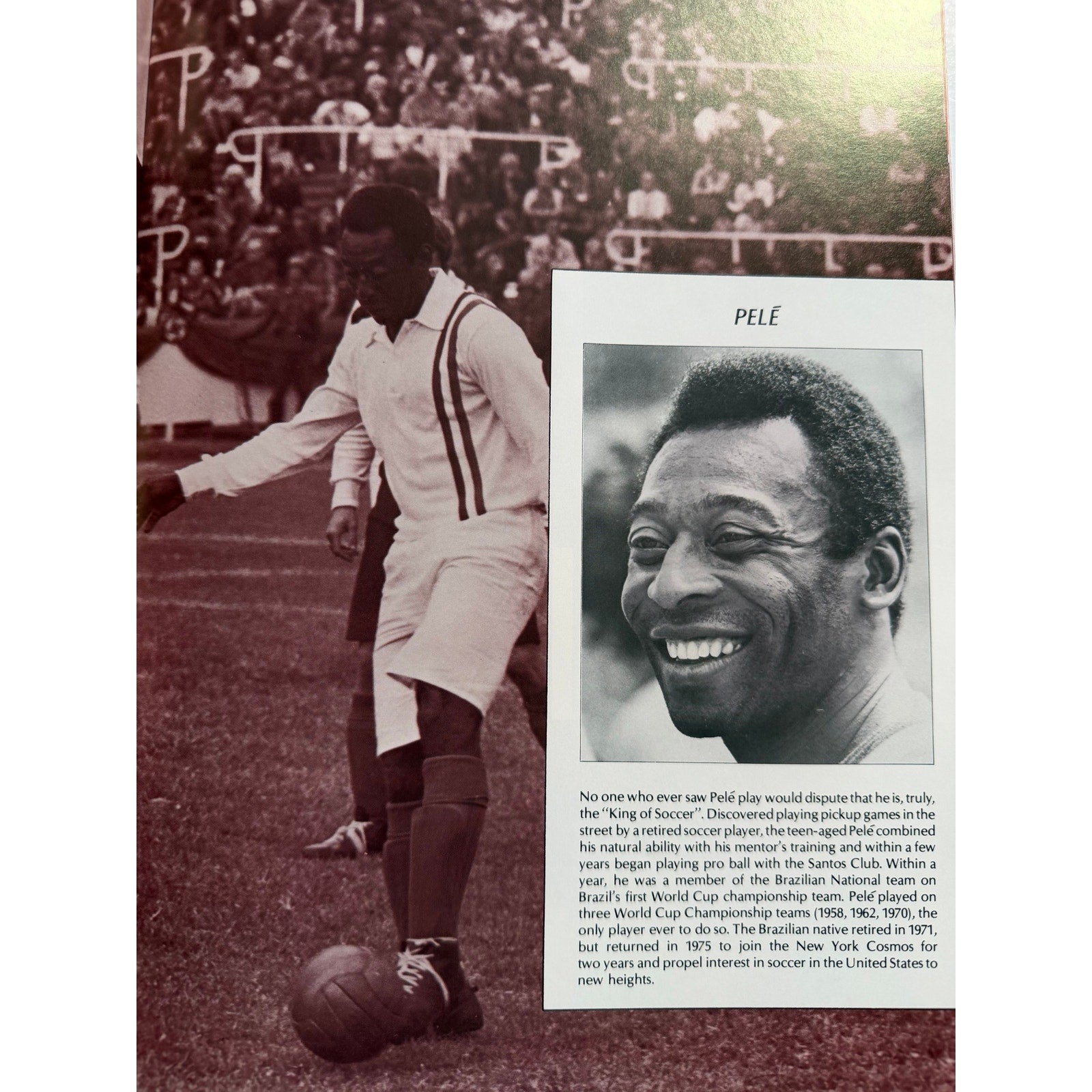 1981 Victory Movie Program Pele, Stallone, Michael Caine Soccer Brazil Football, World Cup, FIFA