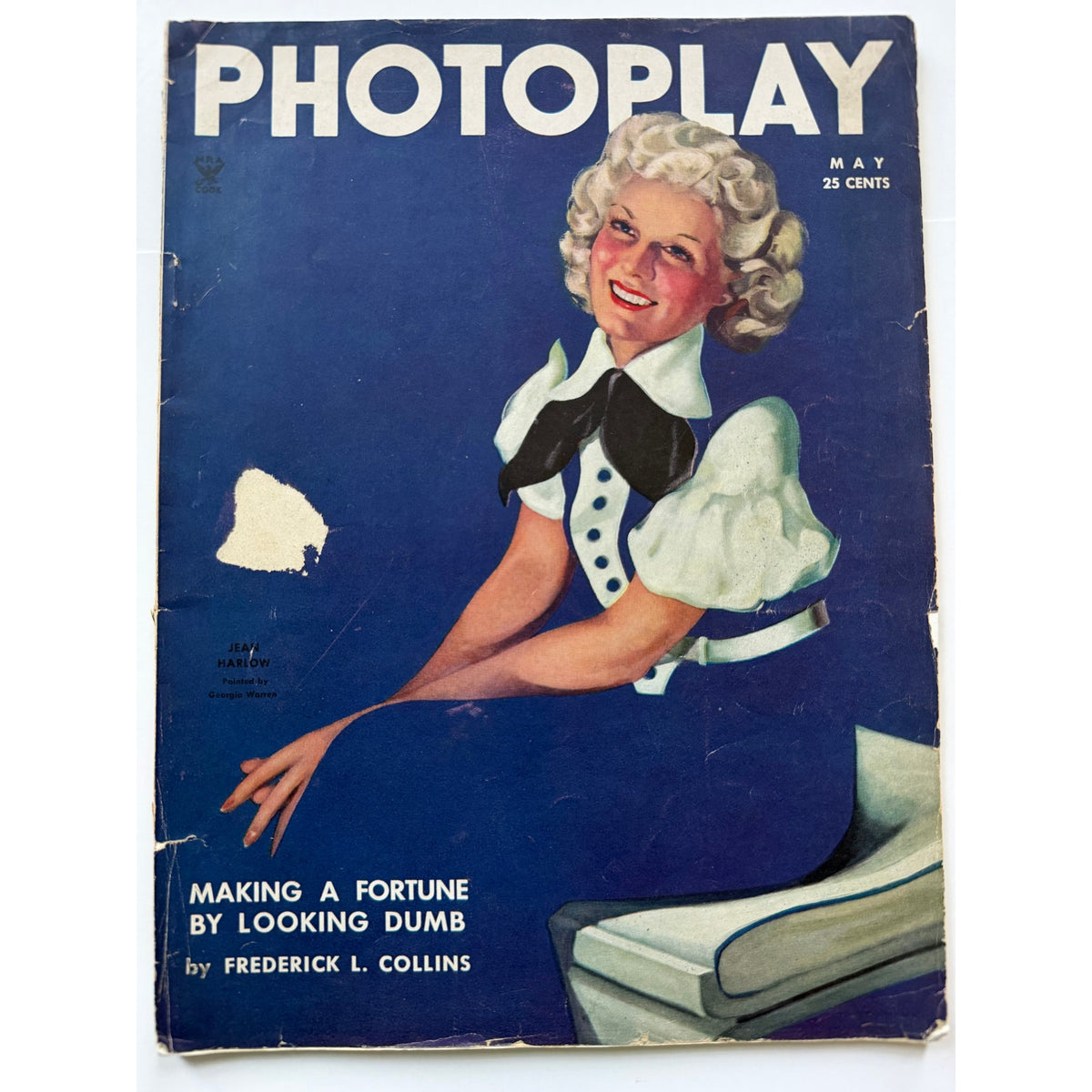 Rare Photoplay 1935 Jean Harlow Magazine Red Dust, Dinner at Eight, Saratoga, Public Enemy, Wife vs. Secretary, Riff Raff, Red Headed Woman