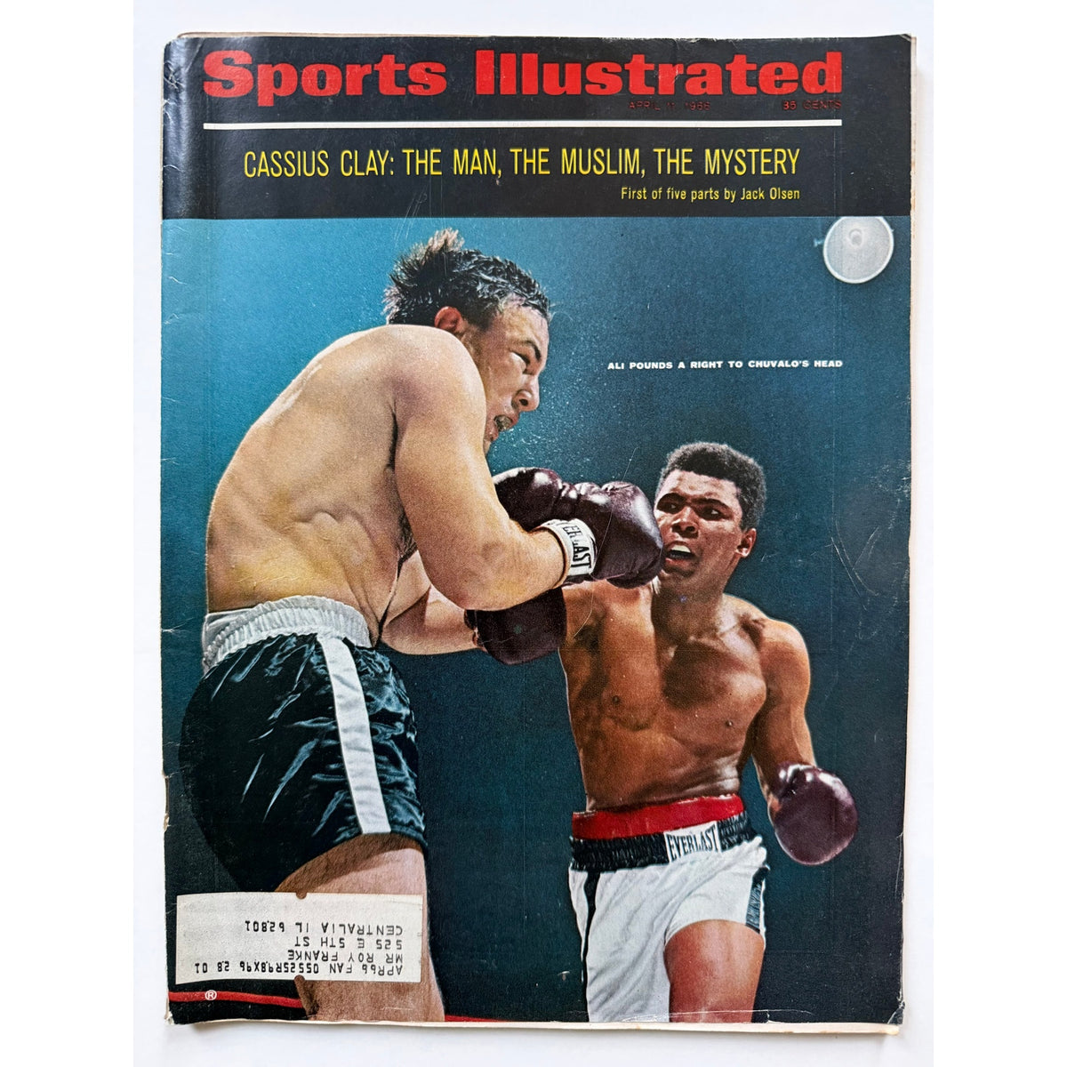 1966 Sports Illustrated Cassius Clay Magazine Boxing, Muhammad Ali Heavyweight Champion