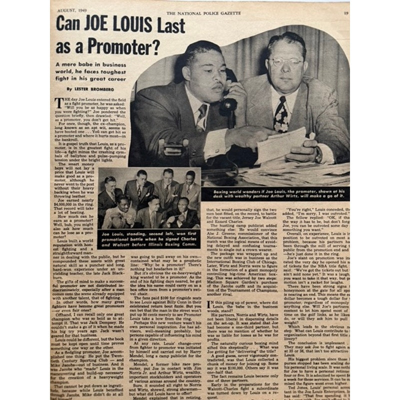Police Gazette 1949 Stan Musial, Ted Williams, Joe DiMaggio Magazine, New York Yankees, St Louis Cardinals, Boston Red Sox, Baseball, MLB