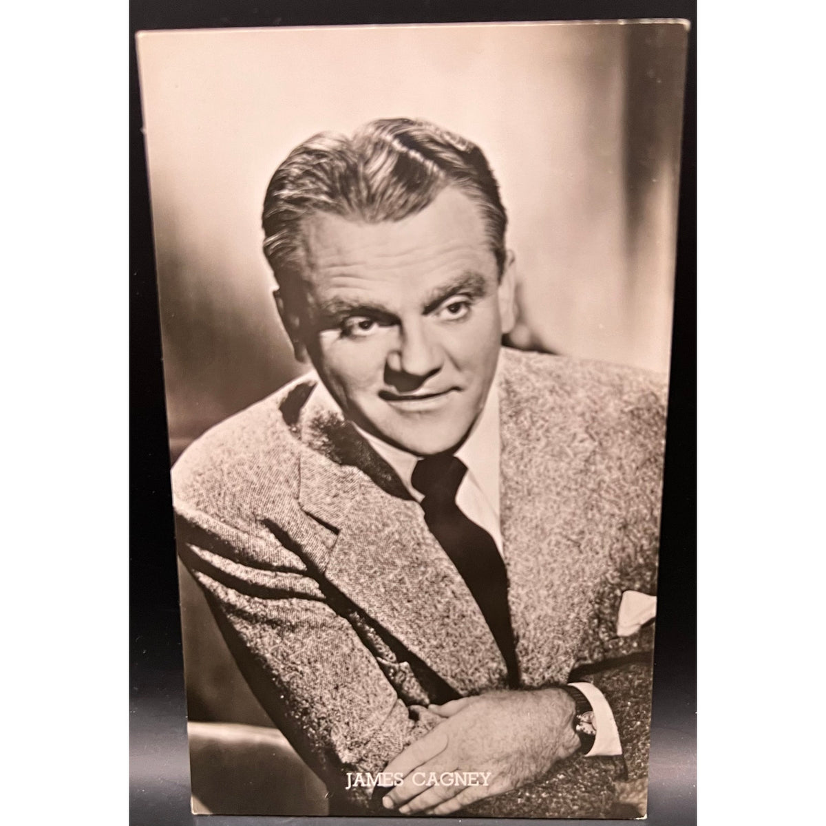 2 Unused 30's-40's James Cagney Exhibit Postcards Yankee Doodle Dandy, White Heat, Public Enemy, Blonde Crazy, Footlight Parade