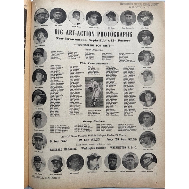 RARE Baseball 1956 Mickey Mantle Magazine New York Yankees Jackie Robinson HOF