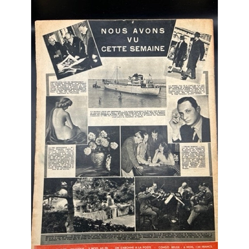 RARE 1947 French Le Soir Illustre Laurel and Hardy Magazine Stan Laurel Oliver Hardy, Bonnie Scotland, Pardon Us, Sons of the Desert