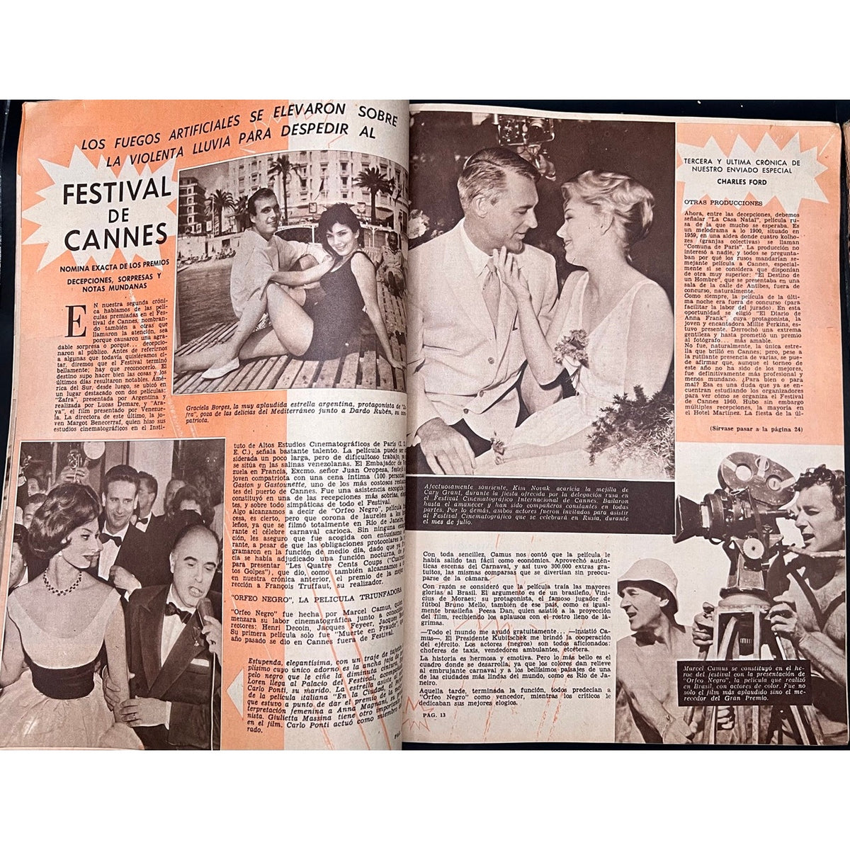 RARE Chile 1959 Ecran Elvis Presley Magazine King Rockabilly Jailhouse Rock TCB King Creole