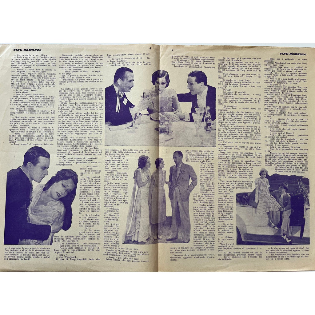 RARE 1931 Italian Gloria Swanson Magazine Sunset Boulevard, Queen Kelly, Zaza, Male and Female, Beyond the Rocks, Norma Desmond