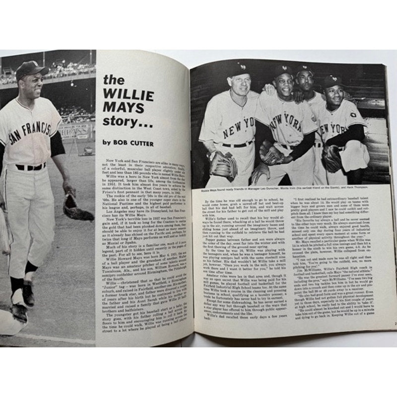1963 Willie Mays Stan Musial Magazine St. Louis Cardinals, San Francisco Giants, New York Giants, Say Hey Kid, Stan the Man Baseball MLB HOF