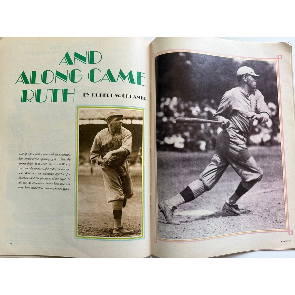 1974 Sports Illustrated Babe Ruth Magazine Bambino Sultan of Swat, SI, Home Run King, New York Yankees, Bosto Red Sox, Brooklyn Dodgers