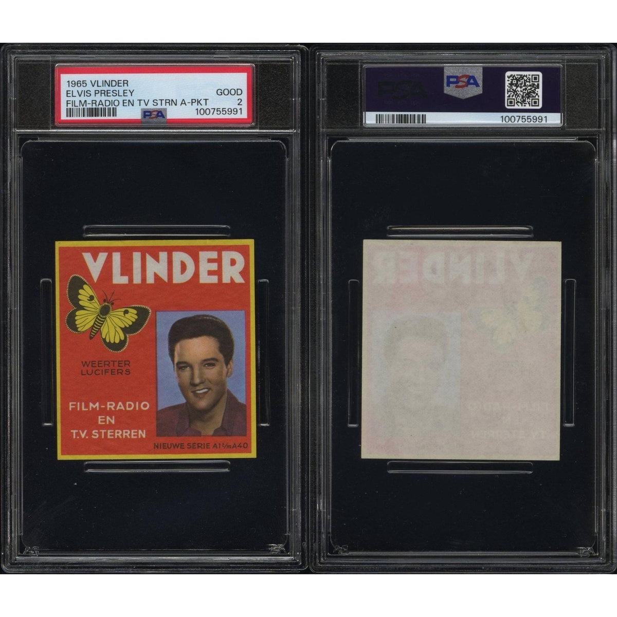 Rare 1965 Vlinder Elvis Presley PSA 2 TCB Pop 1 Highest Grade! The King, Graceland, Jailhouse Rock, King Creole, Hound Dog, Rockabilly, TCB