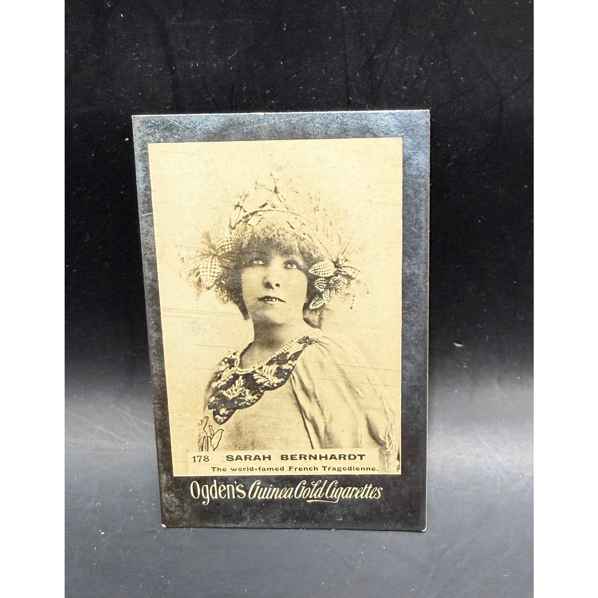 RARE 1901 Odgen's Sarah Bernhardt Card French Actress, Mother of France, Hamlet, Those of Our Land, Jeanne Dore, La Tosco, Ruy Blas