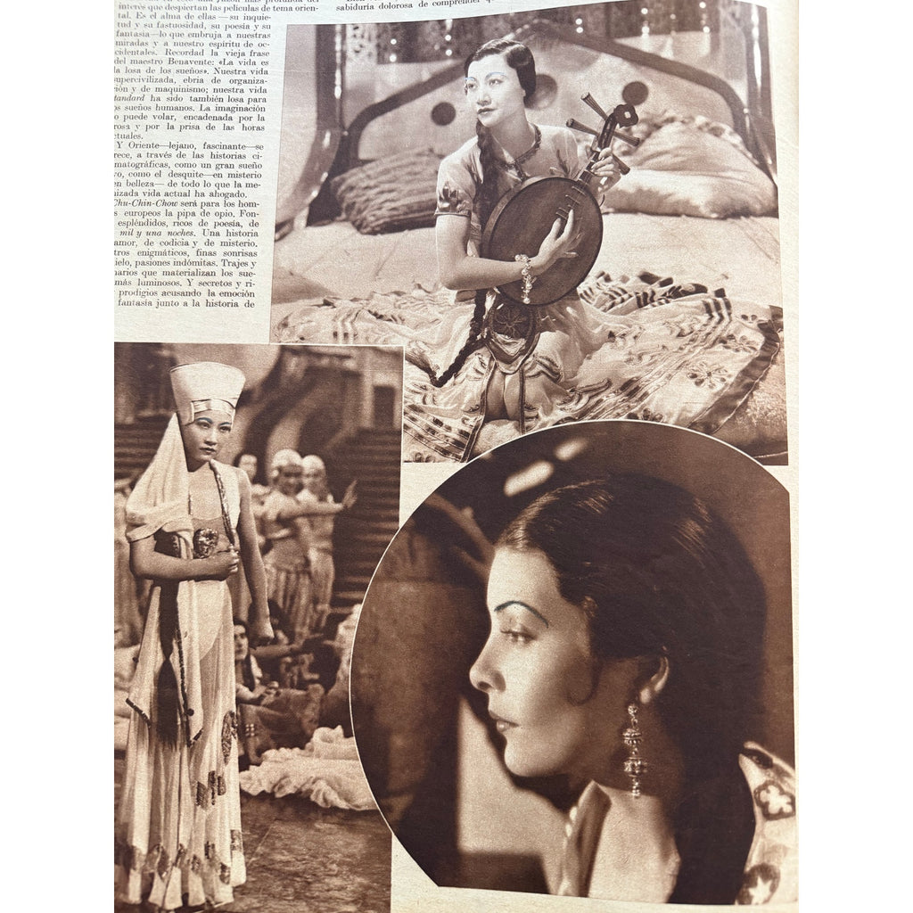 Gorgeous Oversized Cinegramas 1934 Anna May Wong Magazine Shanghai Express Piccadilly, Thief of Bagdad, Toll of the Sea, Daughter of the Dragon, Hollywood