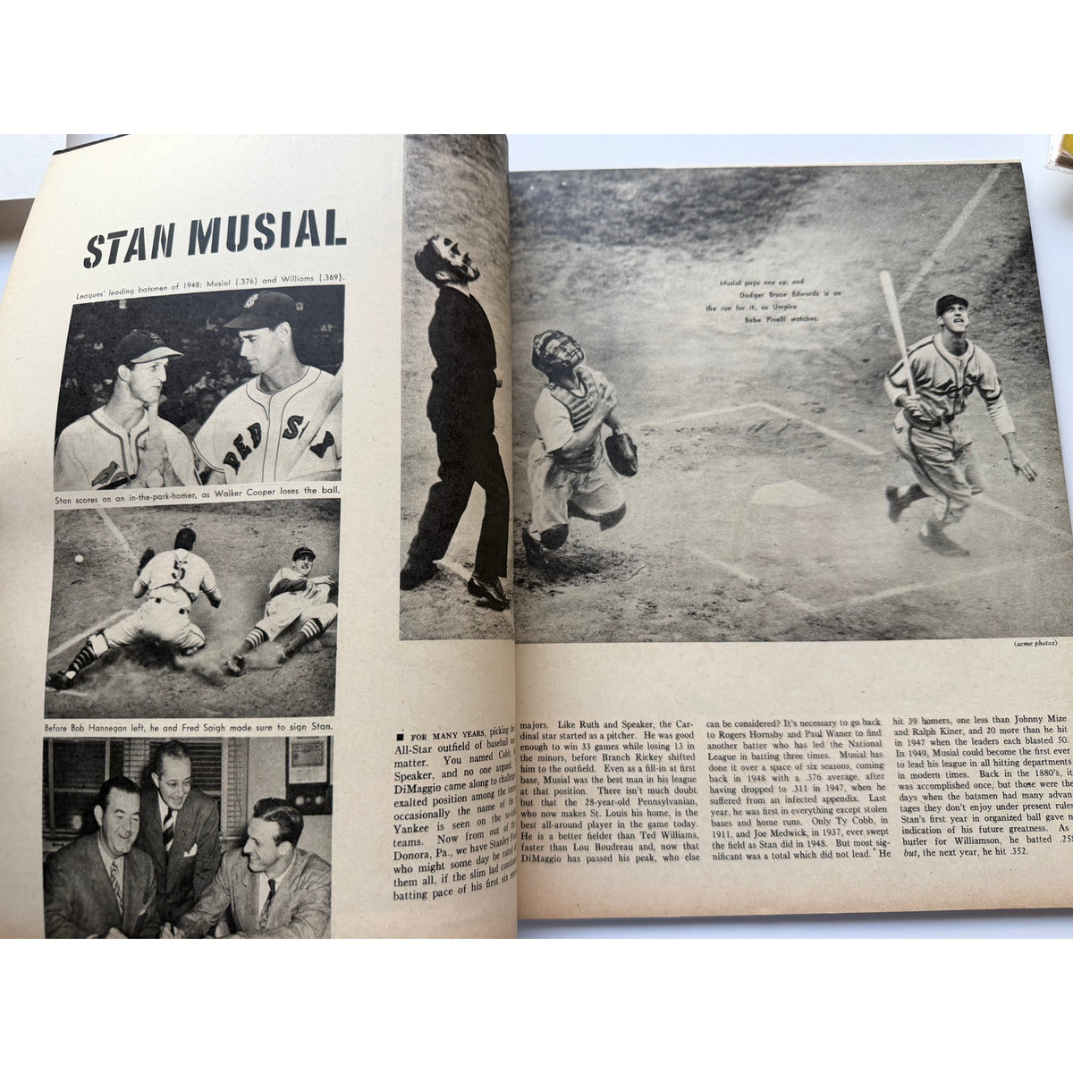 1949 Stan Musial Autographed Magazine Baseball Stars JSA Musial Rookie High End, St. Louis Cardinals, Stan the Man, HOF, MLB