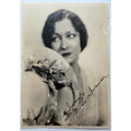 RARE 1920s Gloria Swanson Photo Linen Fan Photo Sunset Boulevard, Queen Kelly, Beyond the Rocks, Male and Female Untamed Lady Sadie Thompson