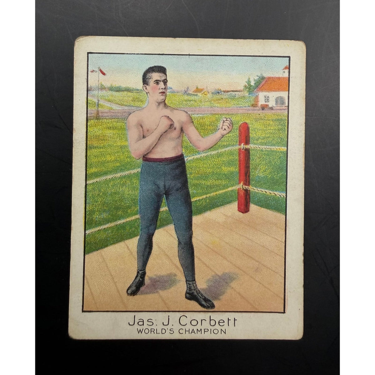 1910 T220 Champions Mecca James Corbett Boxing Card Gentleman Jim World Champion