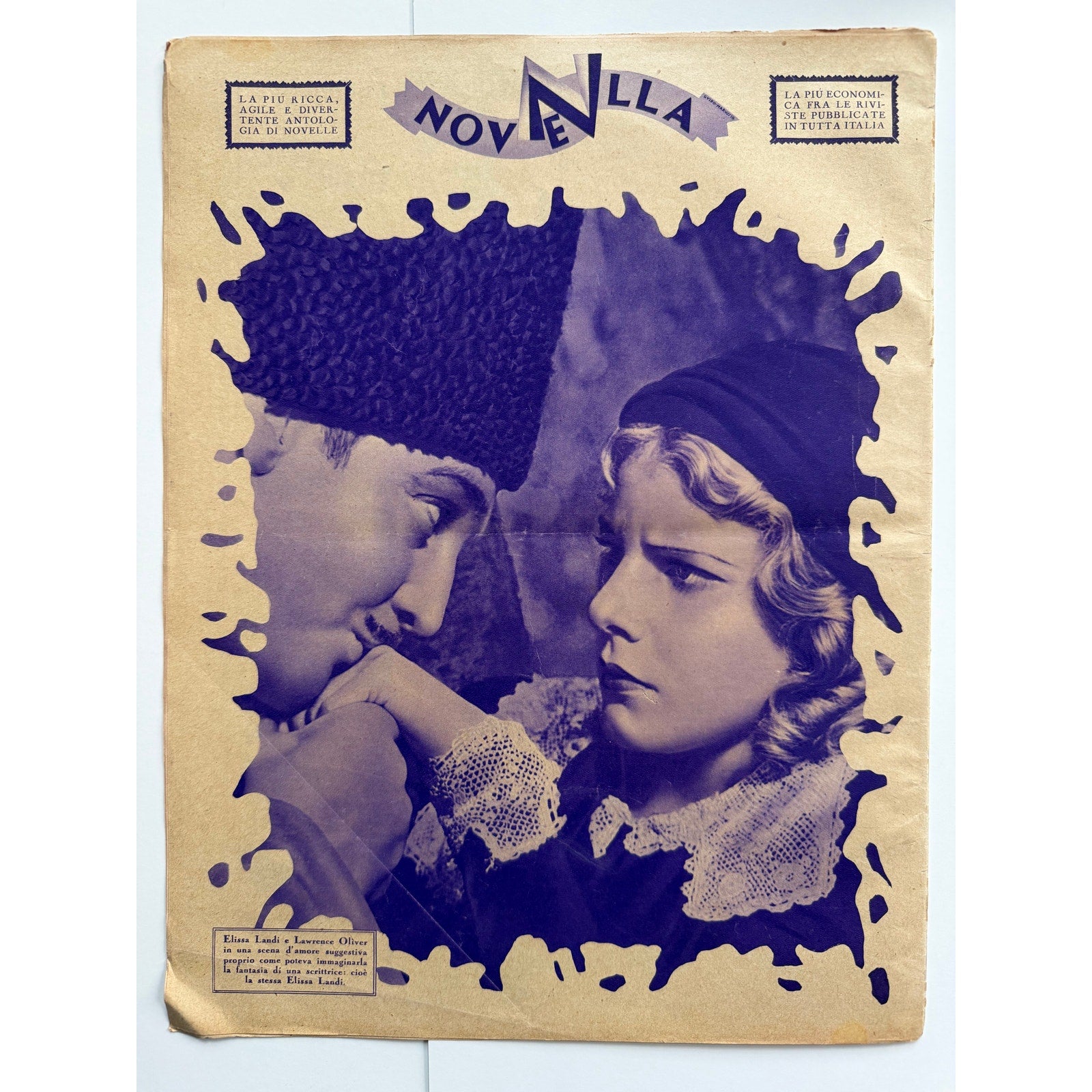 RARE Italian 1932 Jean Harlow Magazine Hollywood, Red Dust, Saratoga, Riff Raff