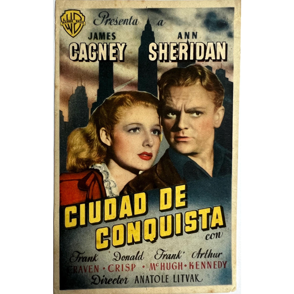 Original Spanish City for Conquest 1940 Movie Herald James Cagney Ann Sheridan Hollywood Vintage Movie Classic Film Noir Musical Jimmy