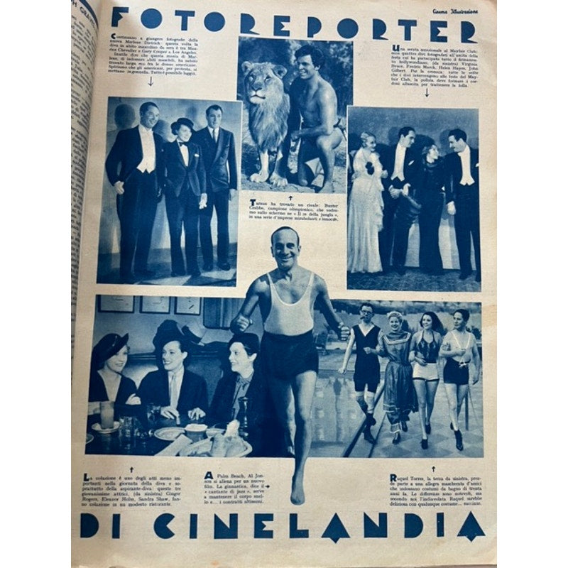 RARE 1933 Italian Carole Lombard Magazine Ben Hur, Supernatural, My Man Godfrey