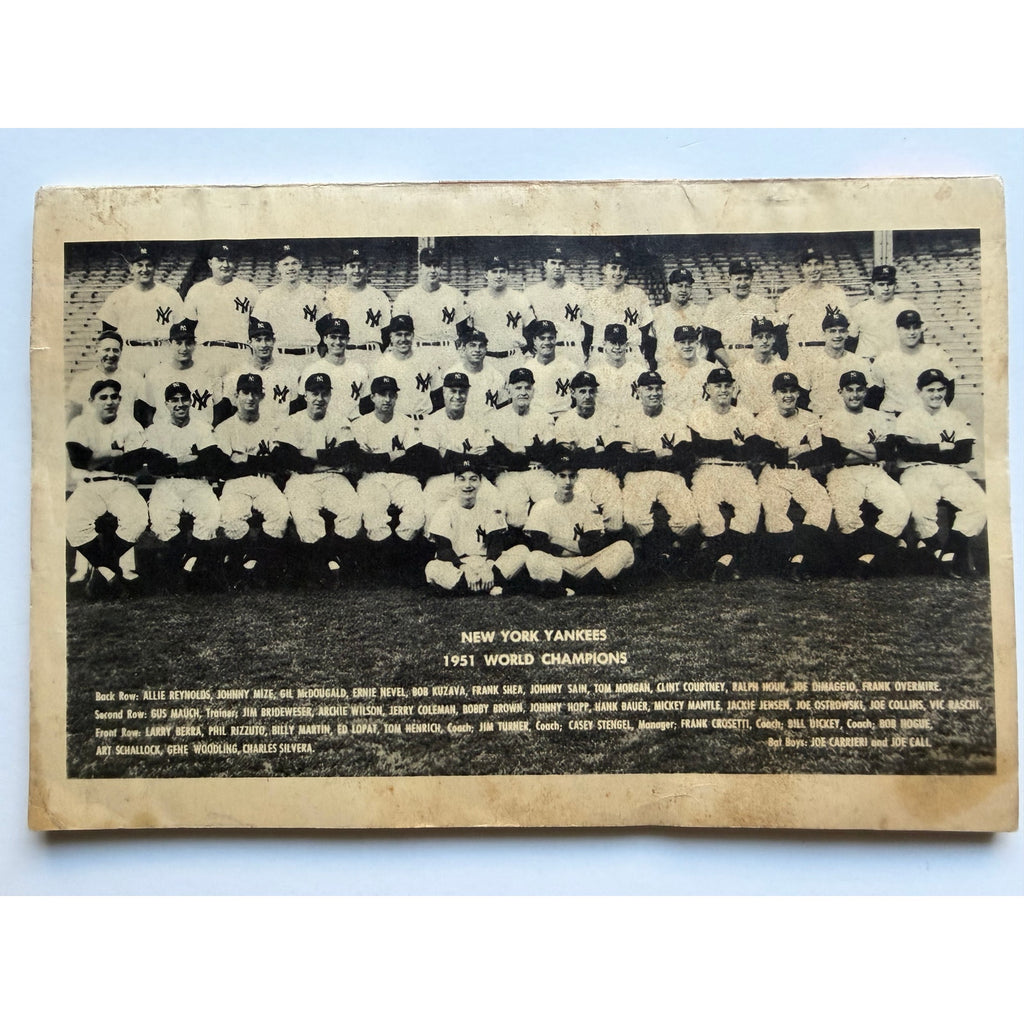 1952 Who's Who Baseball Joe DiMaggio New York Yankees, Mickey Mantle Rookie MLB, Willie Mays, 1951 World Champion New York Yankees