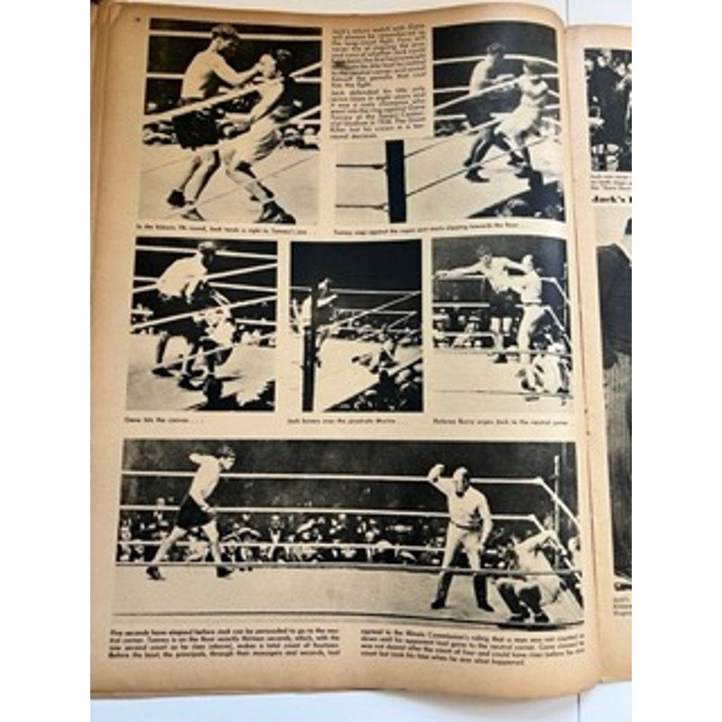 RARE 1937 Pic Jack Dempsey Magazine Manassa Mauler Champ Hollywood Sport Boxing, New York Yankees, Joe DiMaggio